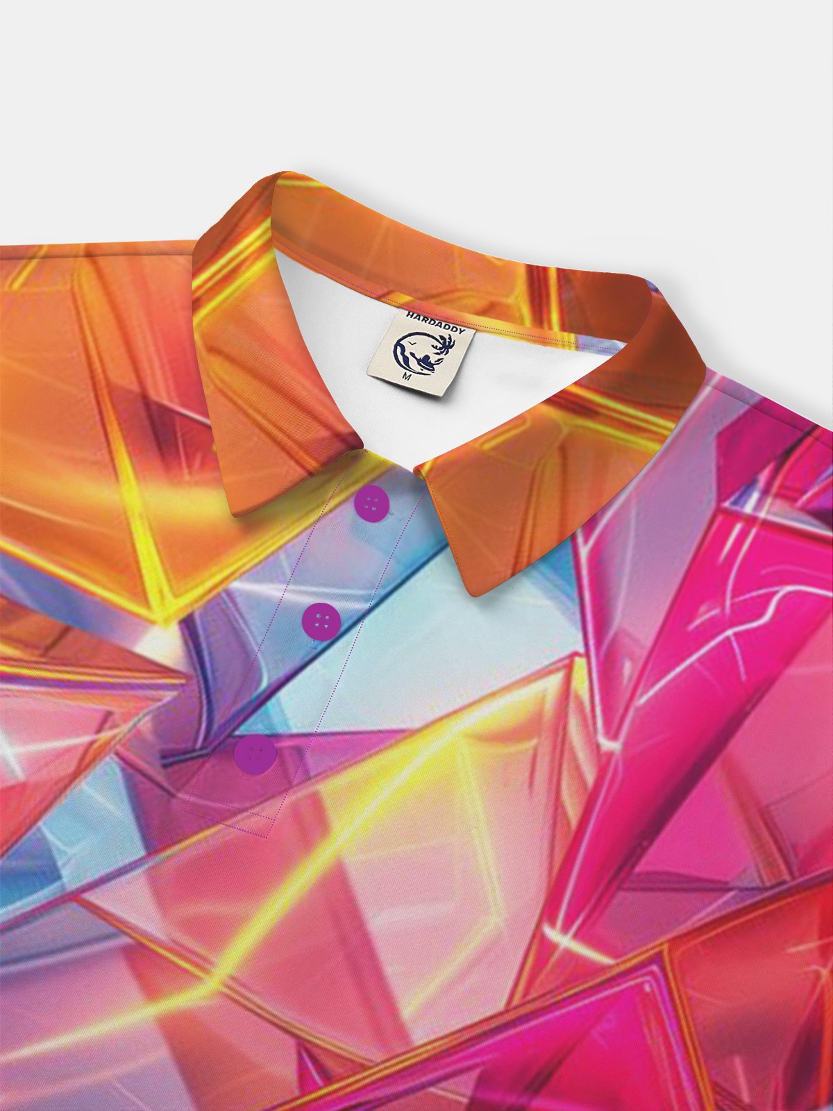 Moisture Wicking Golf Polo 3D Gradient Color Abstract Mechanical Geometry