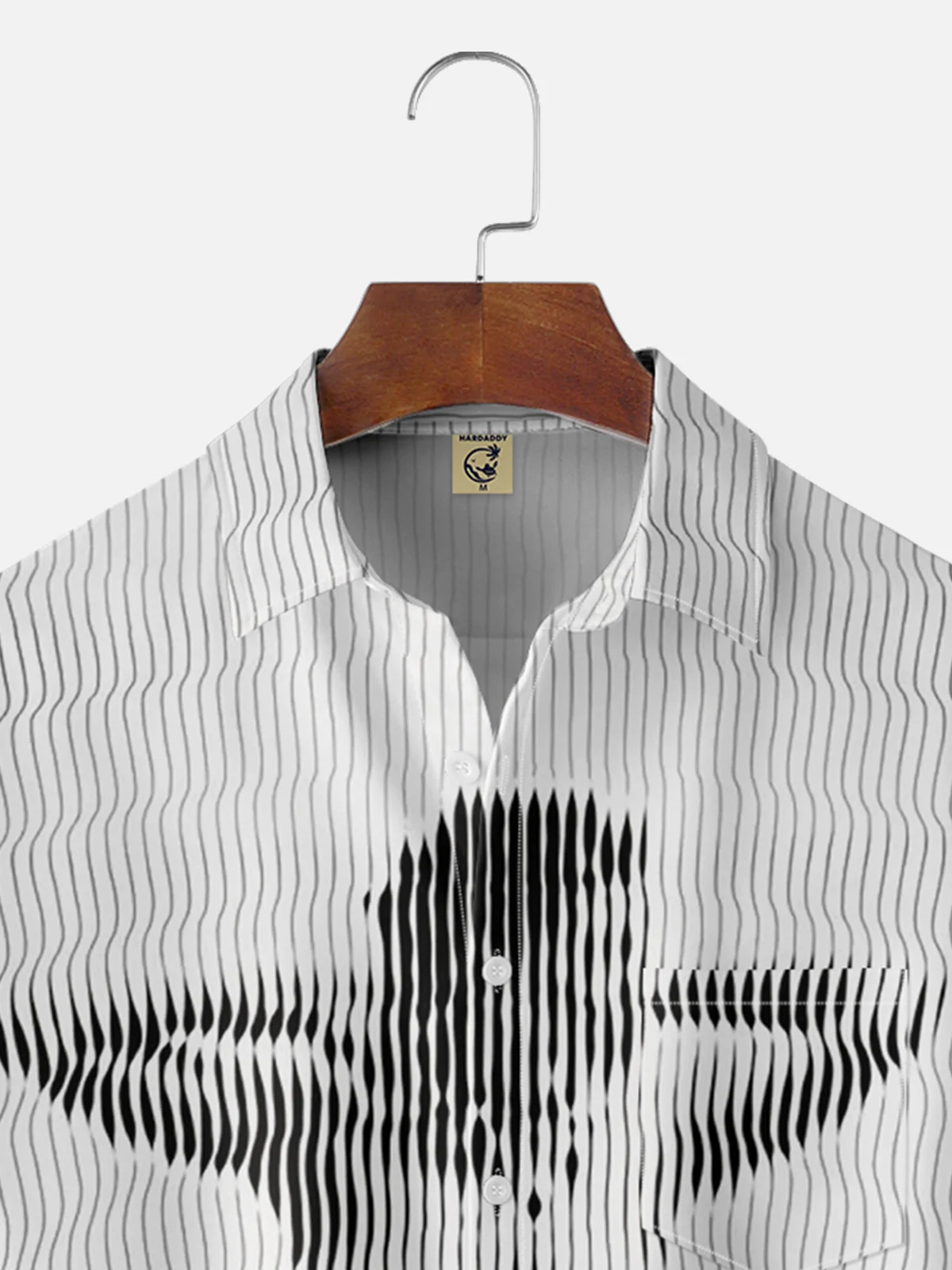 Moisture-wicking Abstract Human Chest Pocket Hawaiian Shirt