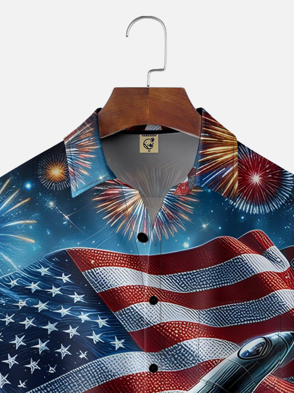 Moisture-wicking National Independence Day Fighter Plane Patriotic Shirt