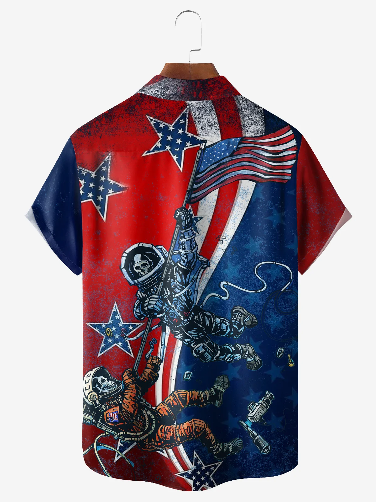 Astronaut Combat Hawaiian Shirt By David Lozeau