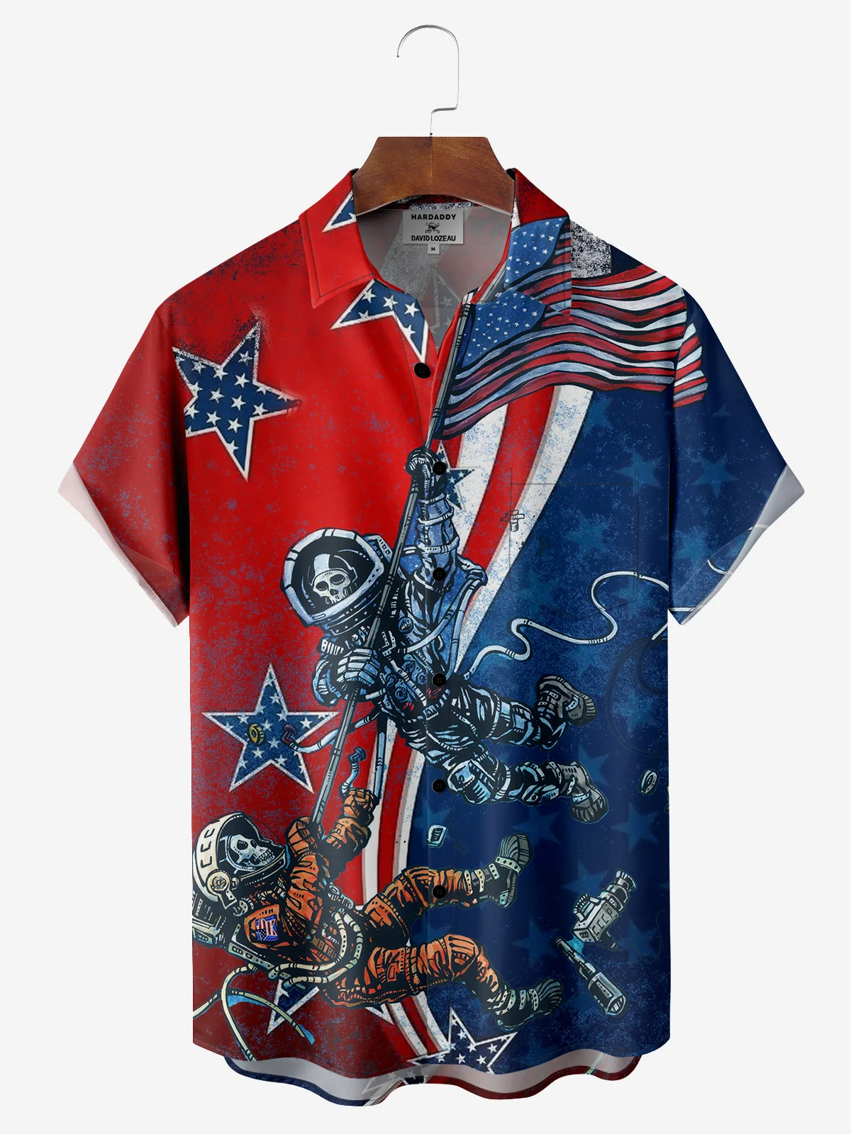 Astronaut Combat Hawaiian Shirt By David Lozeau