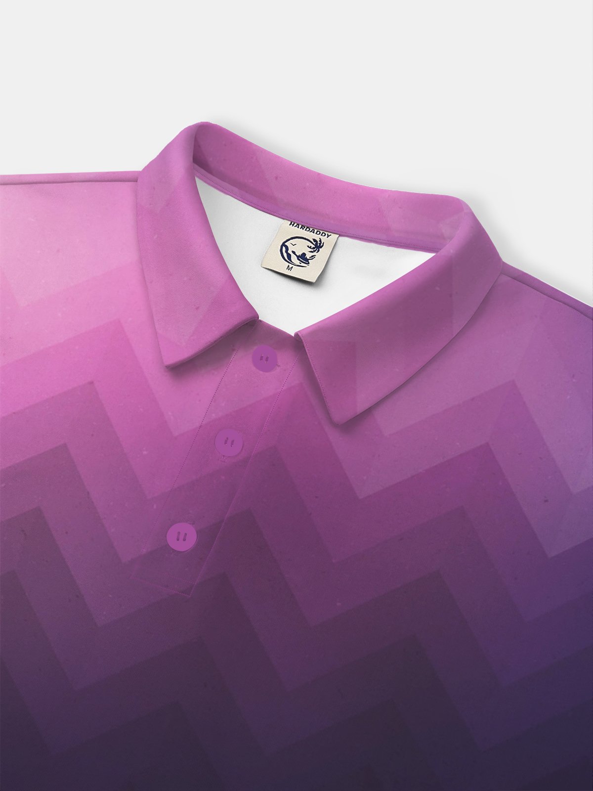 Moisture Wicking Golf Polo 3D Gradient Color Abstract Geometric