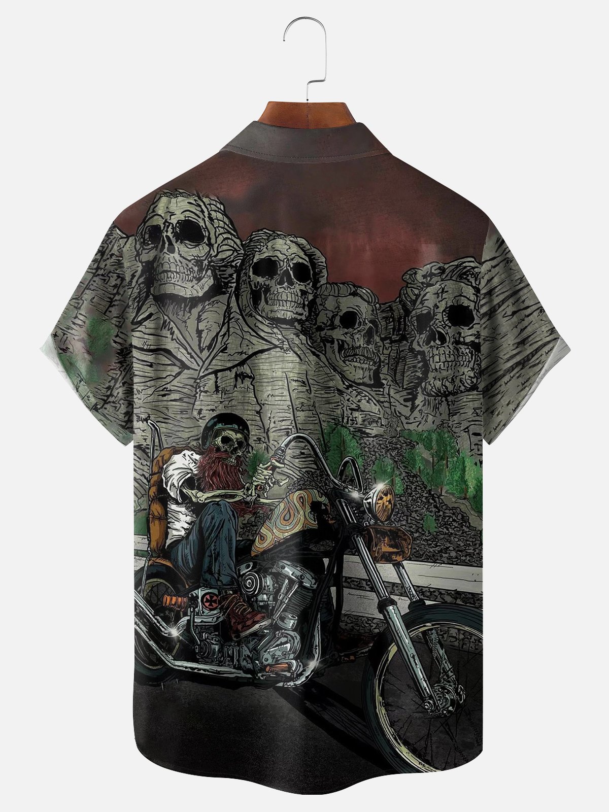 Moisture-wicking Bearded Skull Cycling Hawaiian Shirt