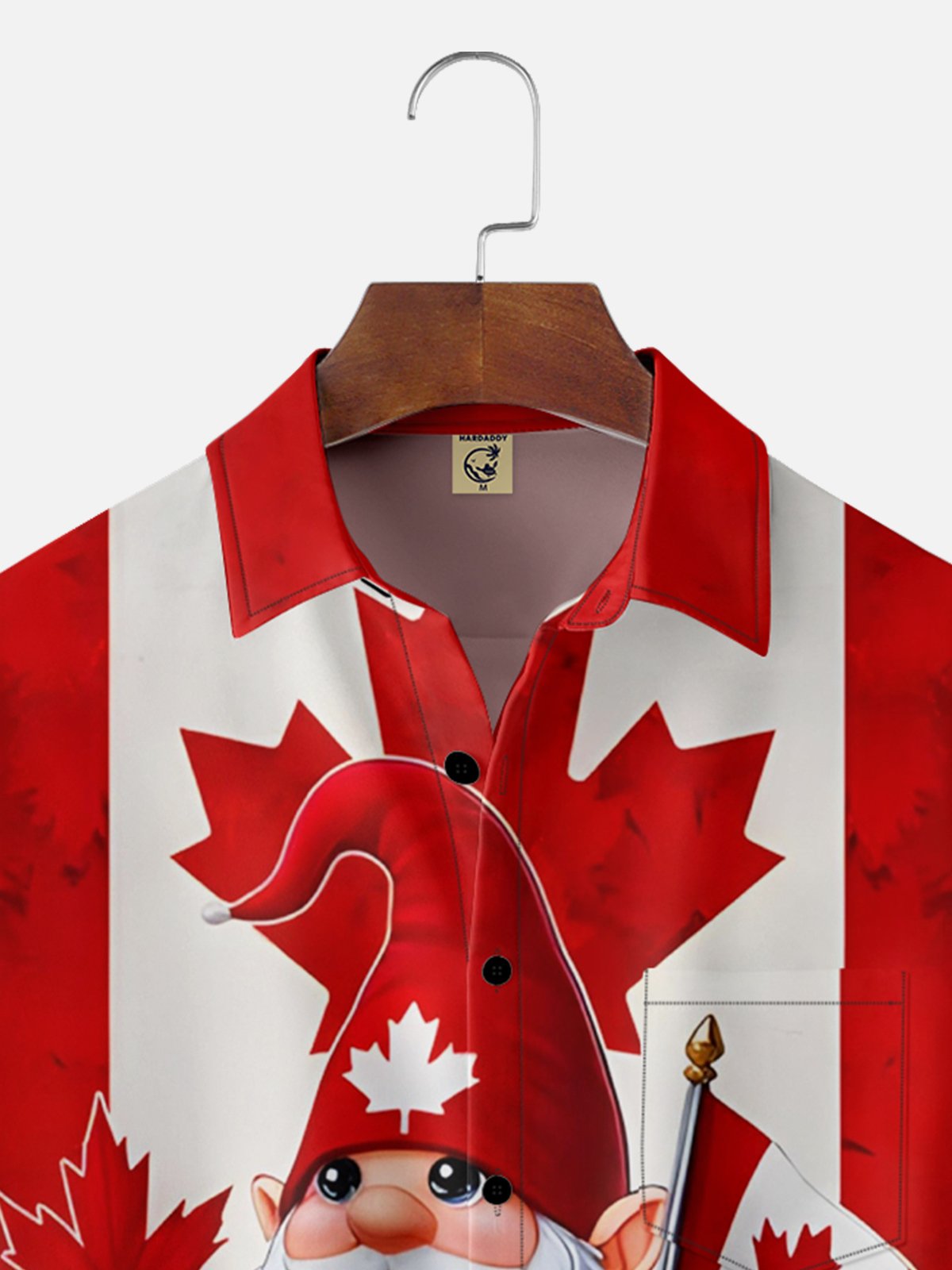 Moisture-wicking Canada Day Chest Pocket Hawaiian Shirt