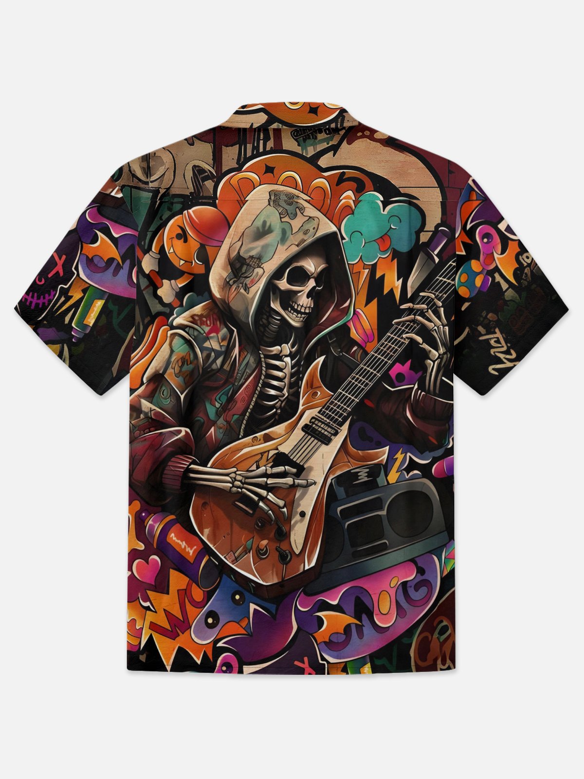 Tattoo Skull Guitar Funky Shirt Made of Moisture-wicking Fabric