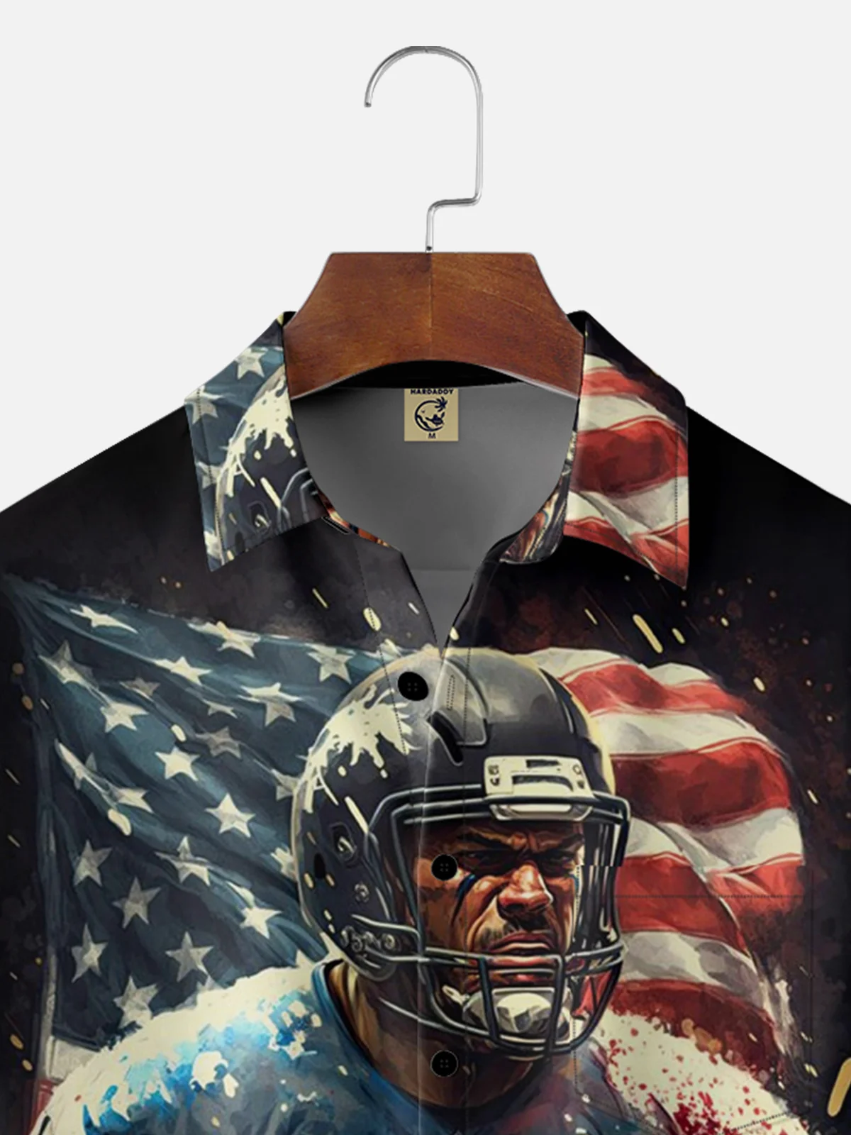 Moisture-wicking American Flag And Athlete Chest Pocket Hawaiian Shirt