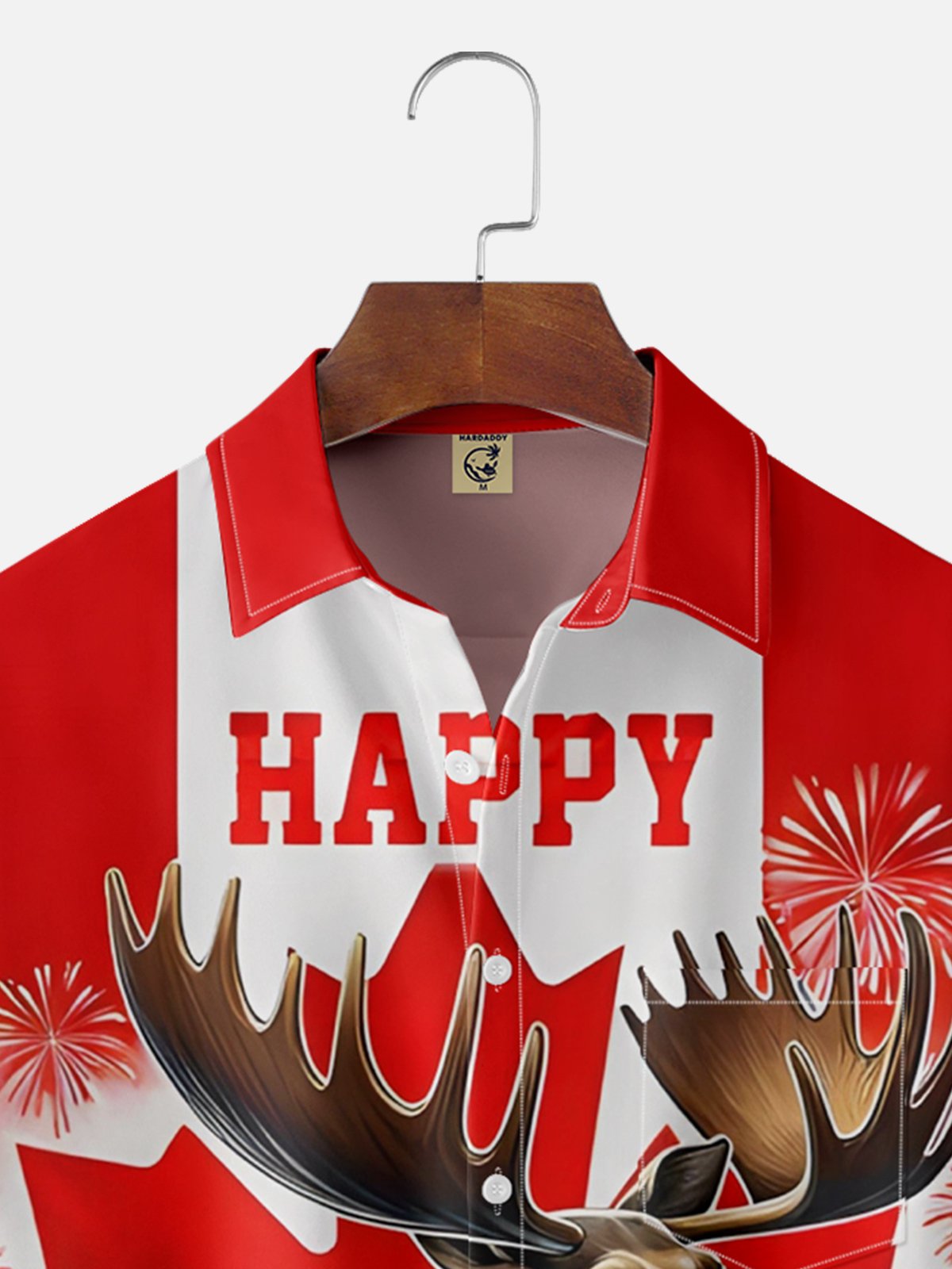 Moisture-wicking Canada Day Chest Pocket Hawaiian Shirt