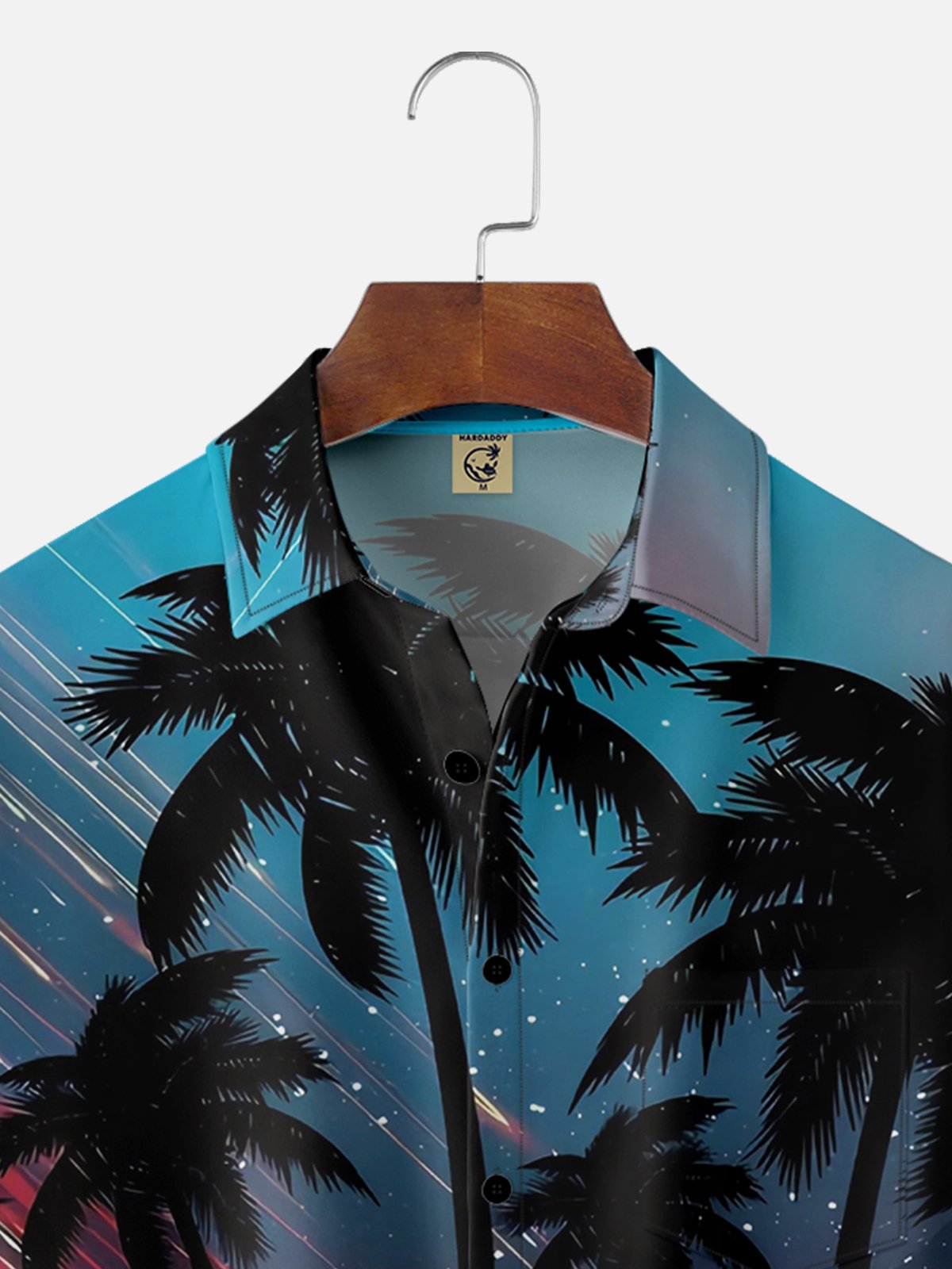 Moisture Wicking Gradient Coconut Tree Hawaiian Shirt