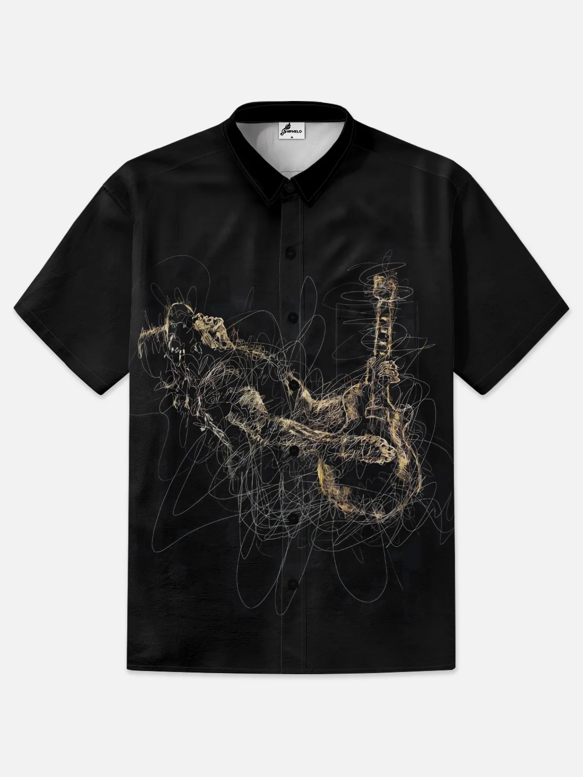 Moisture-wicking Music Chest Pocket Hawaiian Shirt