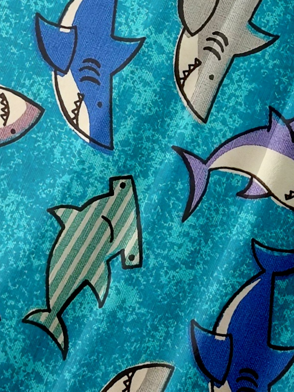 Moisture-wicking Shark Chest Pocket Hawaiian Shirt