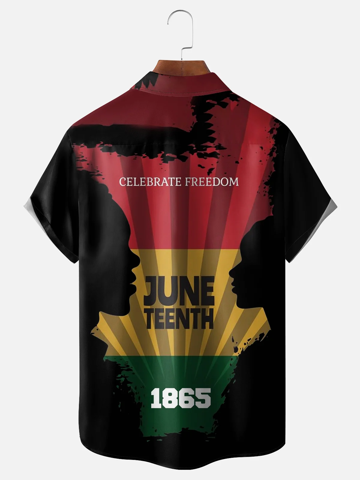 Moisture Wicking Juneteenth Chest Pocket Hawaiian Shirt