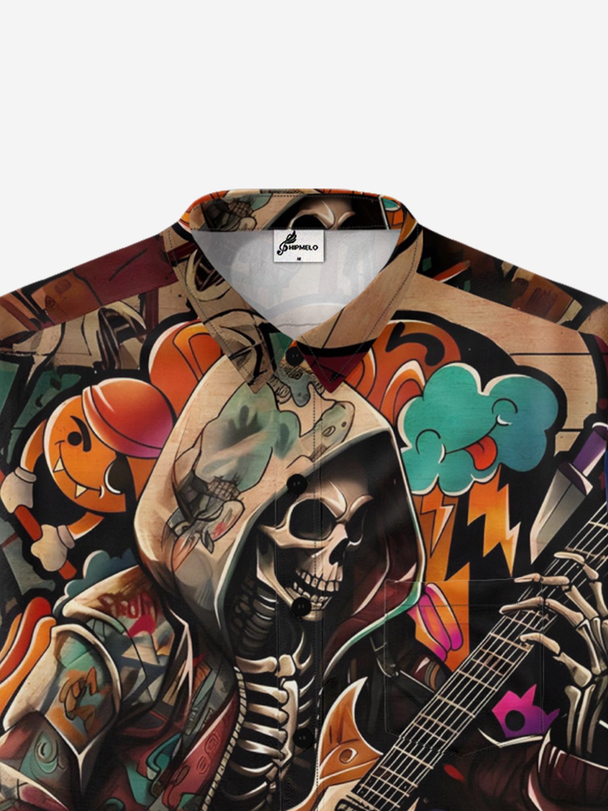 Tattoo Skull Guitar Funky Shirt Made of Moisture-wicking Fabric