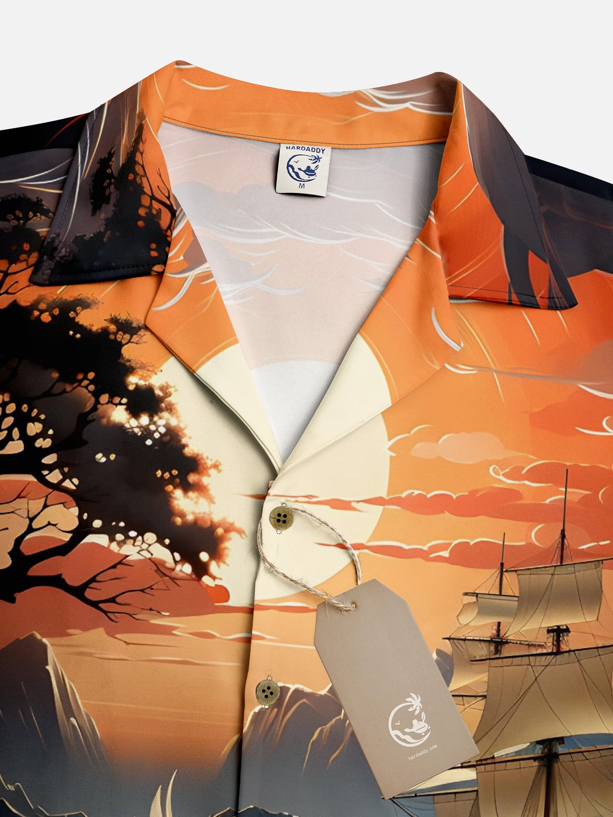 Moisture-wicking Ocean Sunset Sailboat Hawaiian Shirt