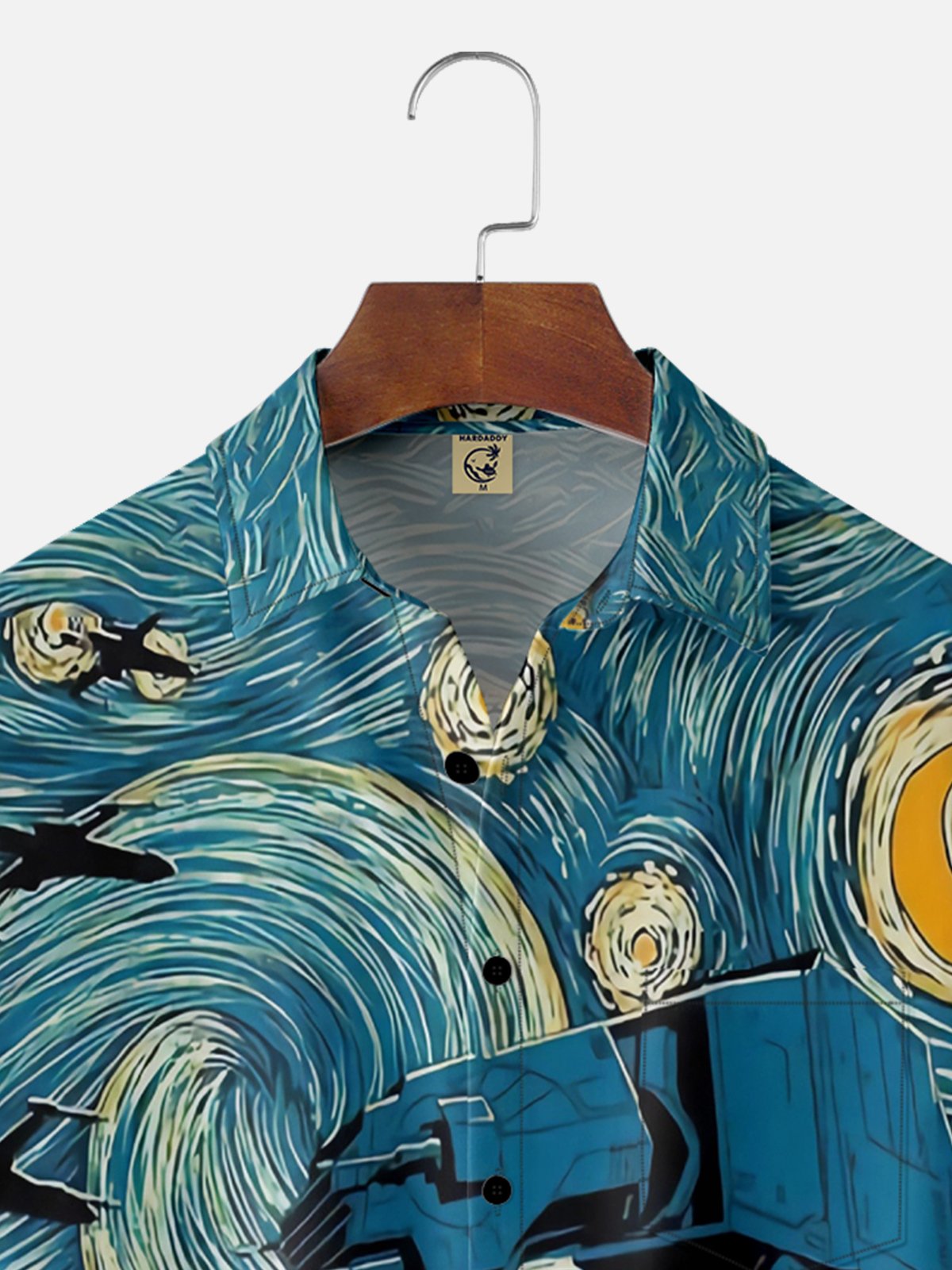 Moisture-wicking Art Painting Chest Pocket Hawaiian Shirt