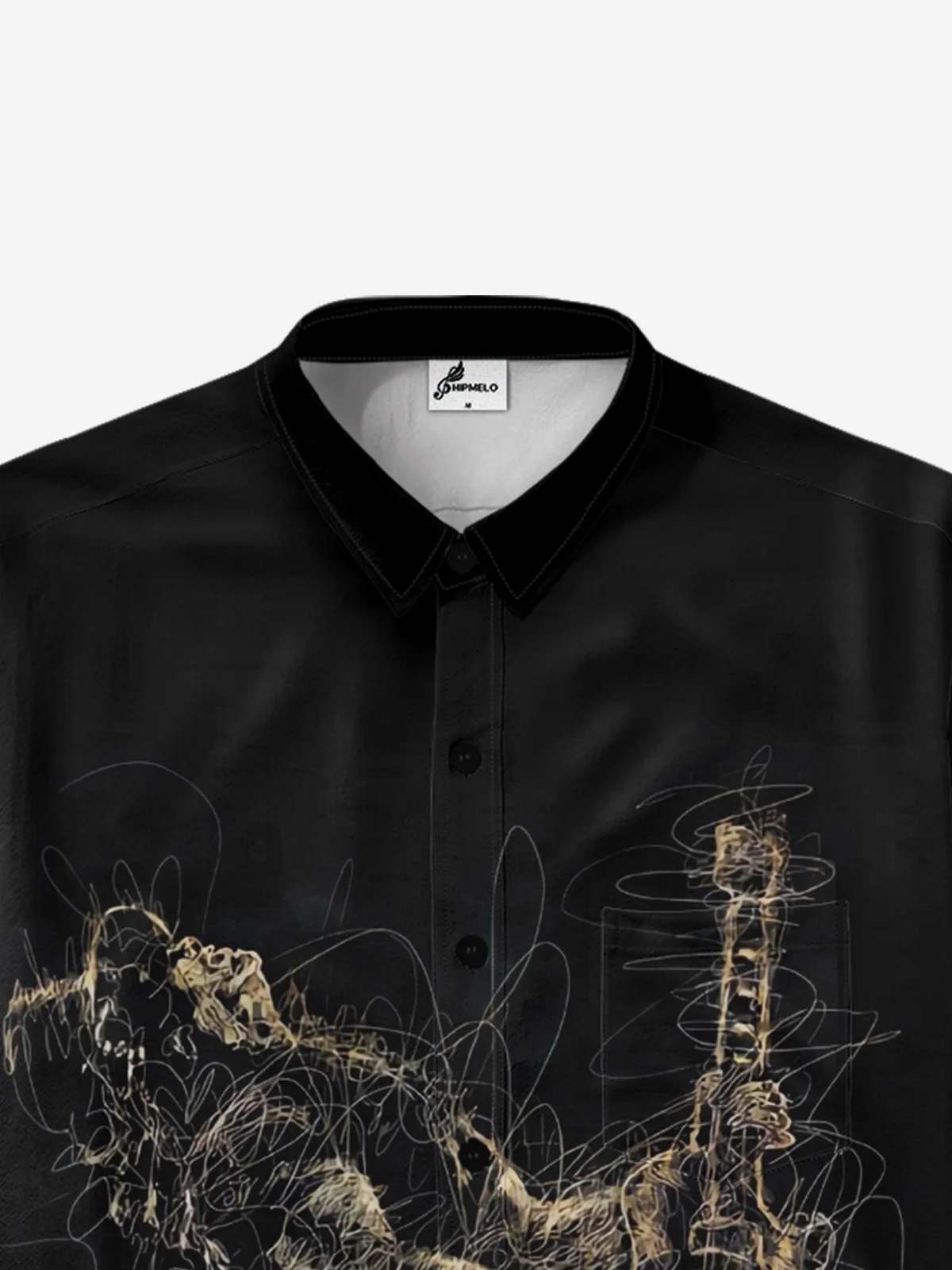 Moisture-wicking Music Chest Pocket Hawaiian Shirt