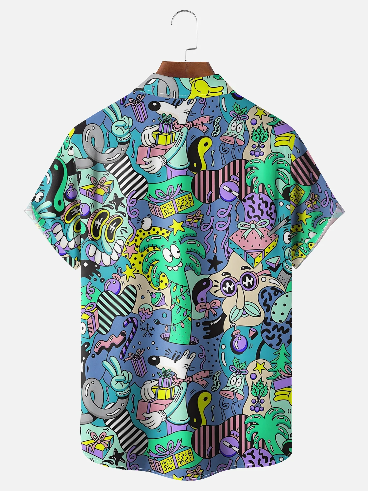 Moisture-wicking Abstract Illustration Hawaiian Shirt