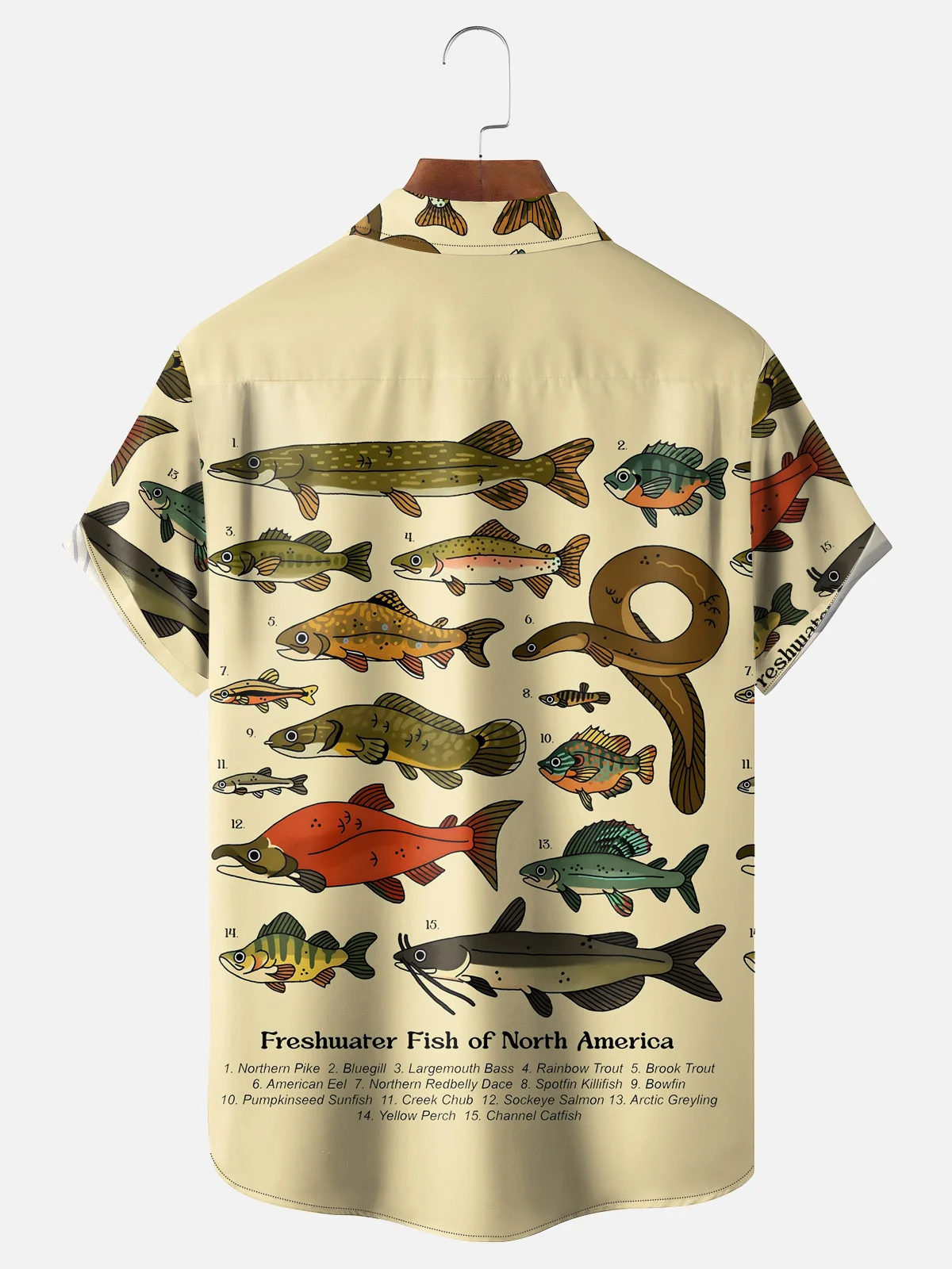 Moisture-wicking Ocean Fish Hawaiian Shirt