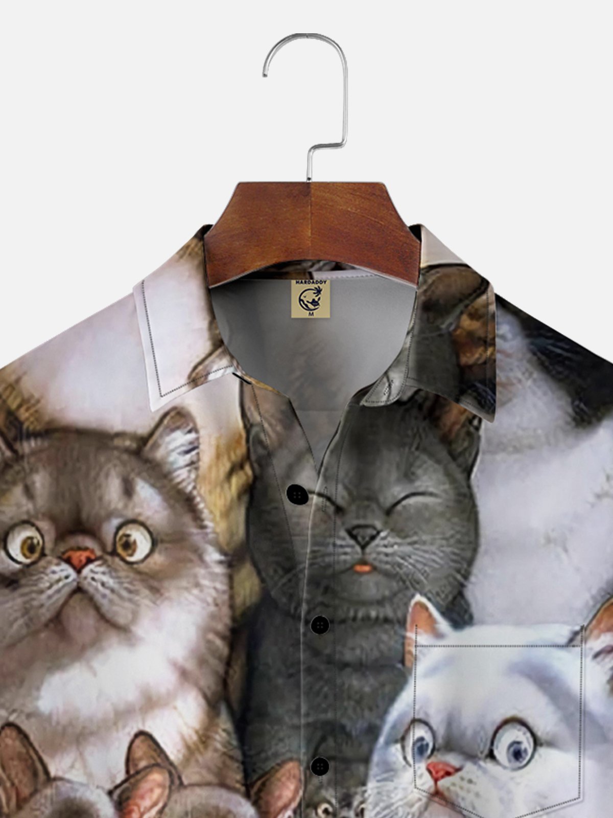 Moisture Wicking Funny Cat Hawaiian Shirt