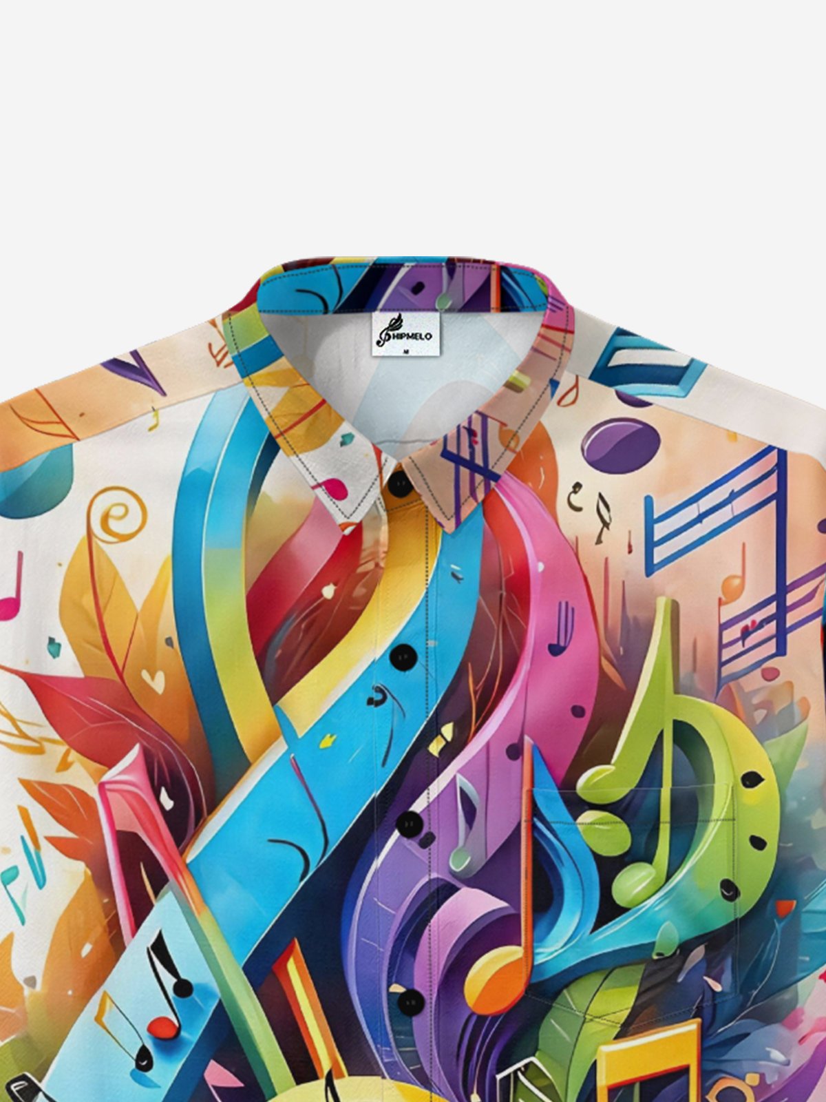 Moisture-wicking Music Chest Pocket Hawaiian Shirt