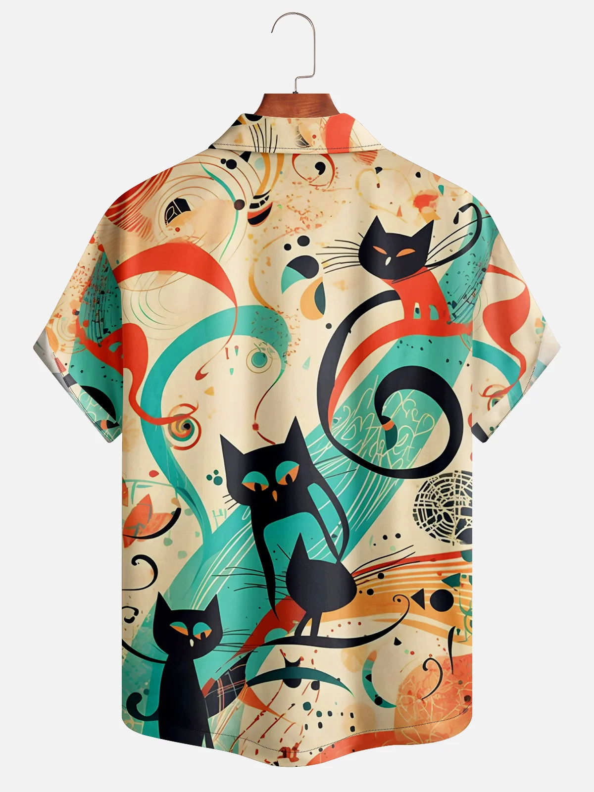 Moisture-wicking Art Cat Hawaiian Shirt