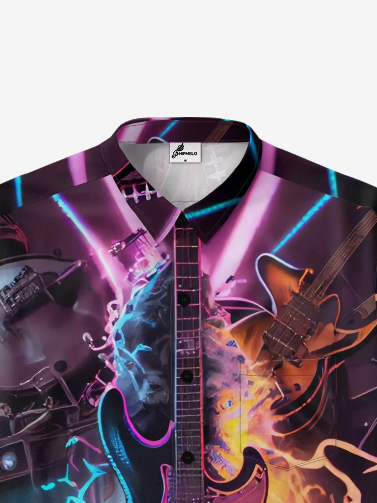 Moisture-wicking Rock Chest Pocket Hawaiian Shirt
