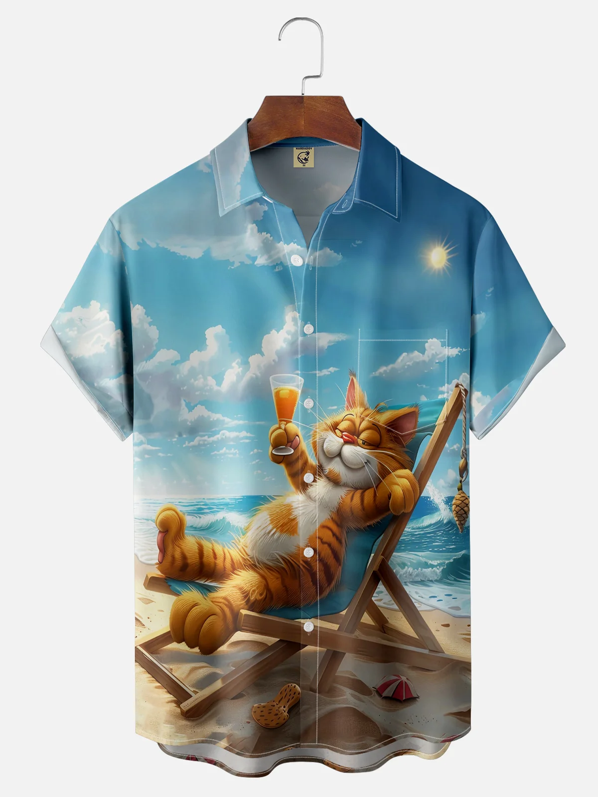 Moisture Wicking Garfield Vacation Hawaiian Shirt
