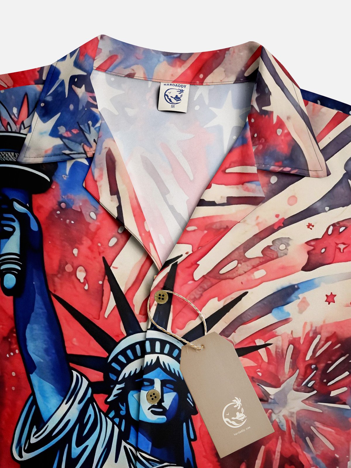 Moisture-wicking American Flag Independence Day Hawaiian Shirt