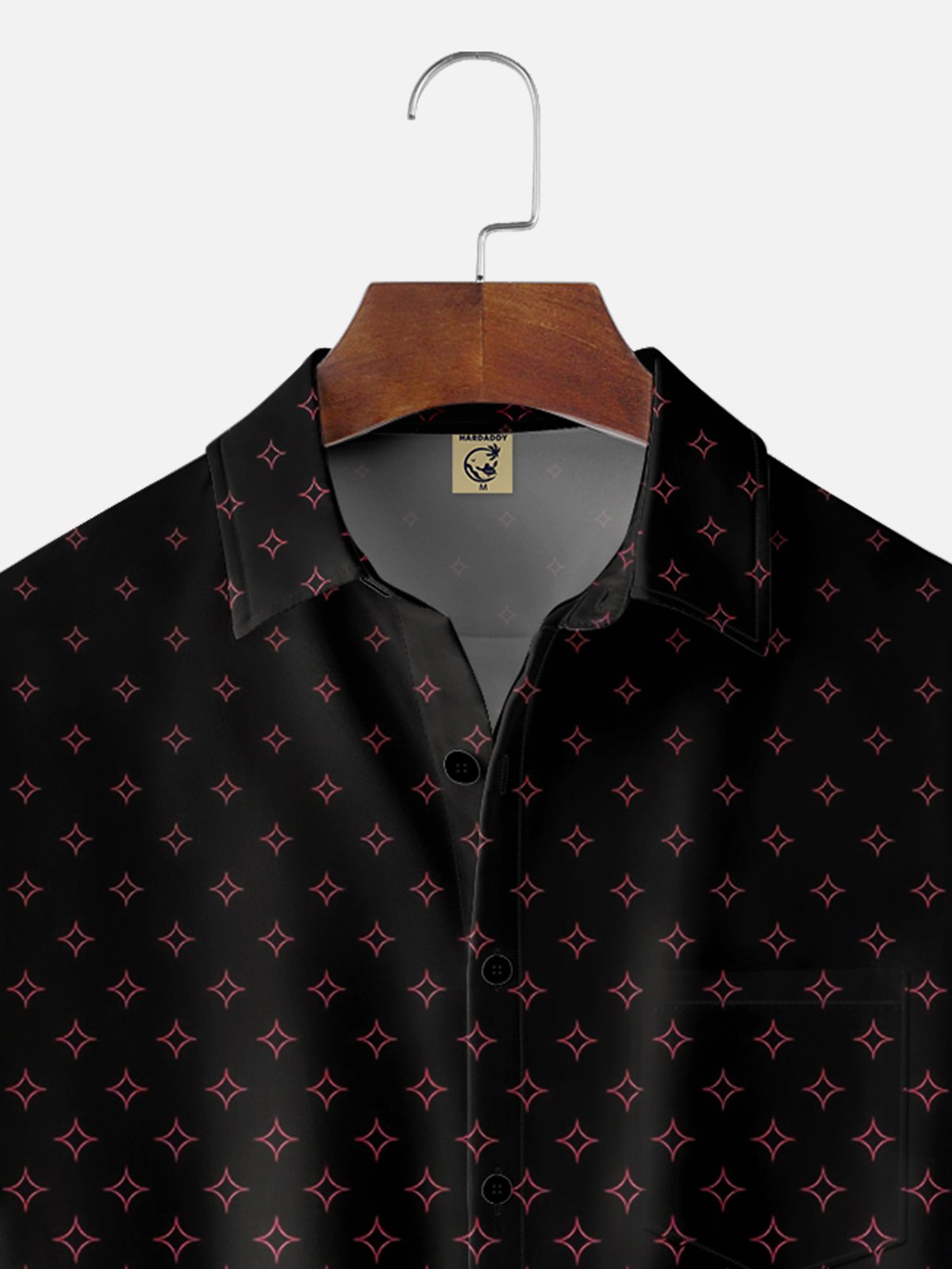 Moisture-Wicking Gradient Geometric Diamond Hawaiian Shirt