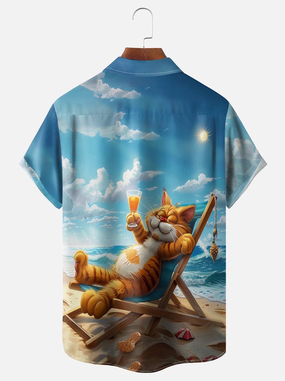 Moisture Wicking Garfield Vacation Hawaiian Shirt