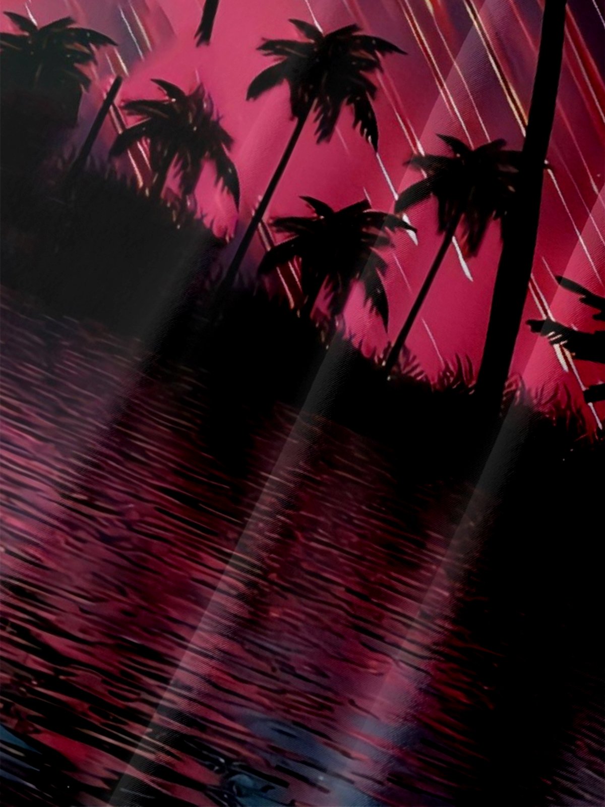 Moisture Wicking Gradient Coconut Tree Hawaiian Shirt