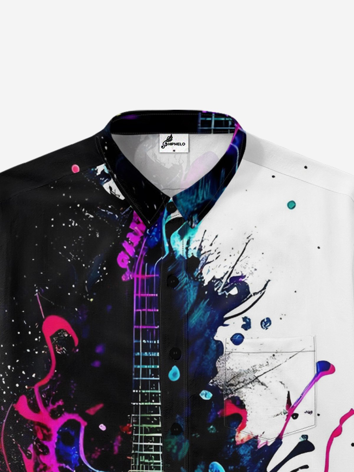 Moisture-wicking Art Music Guitar Hawaiian Shirt