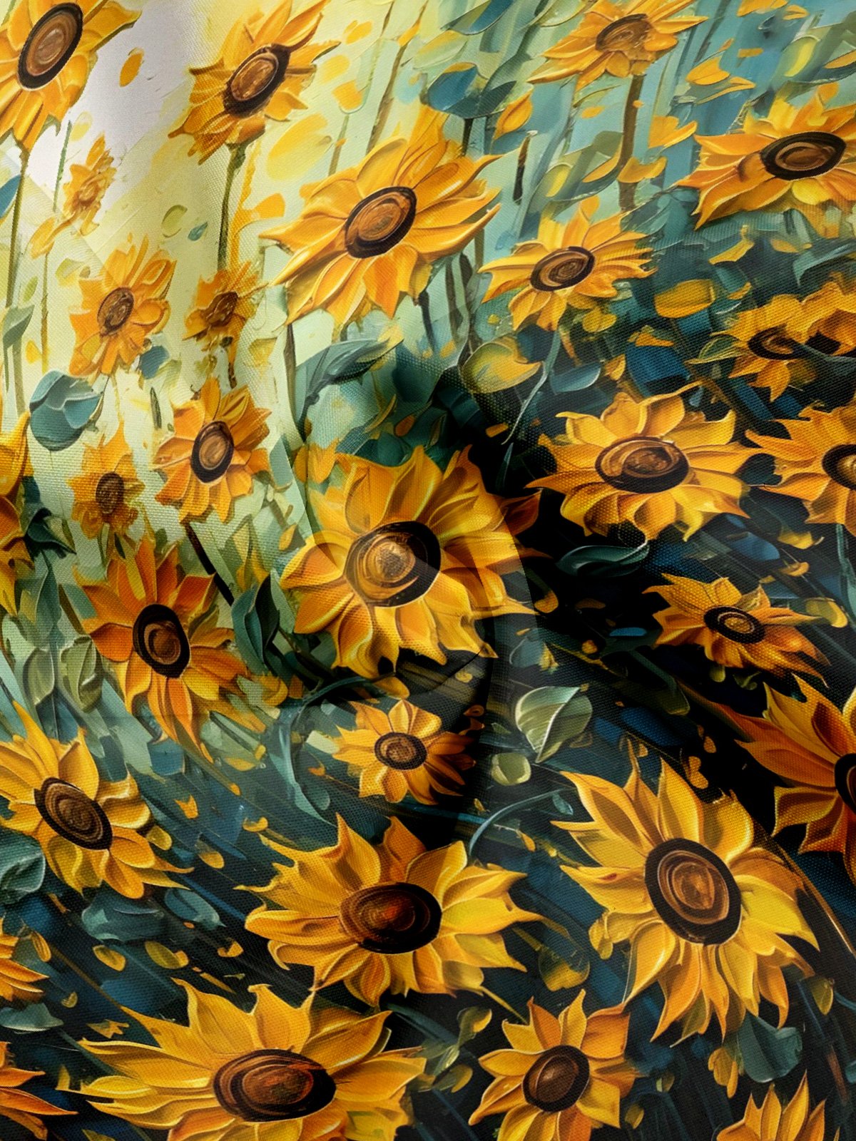 Moisture-wicking Art Sunflower Oil Painting Hawaiian Shirt