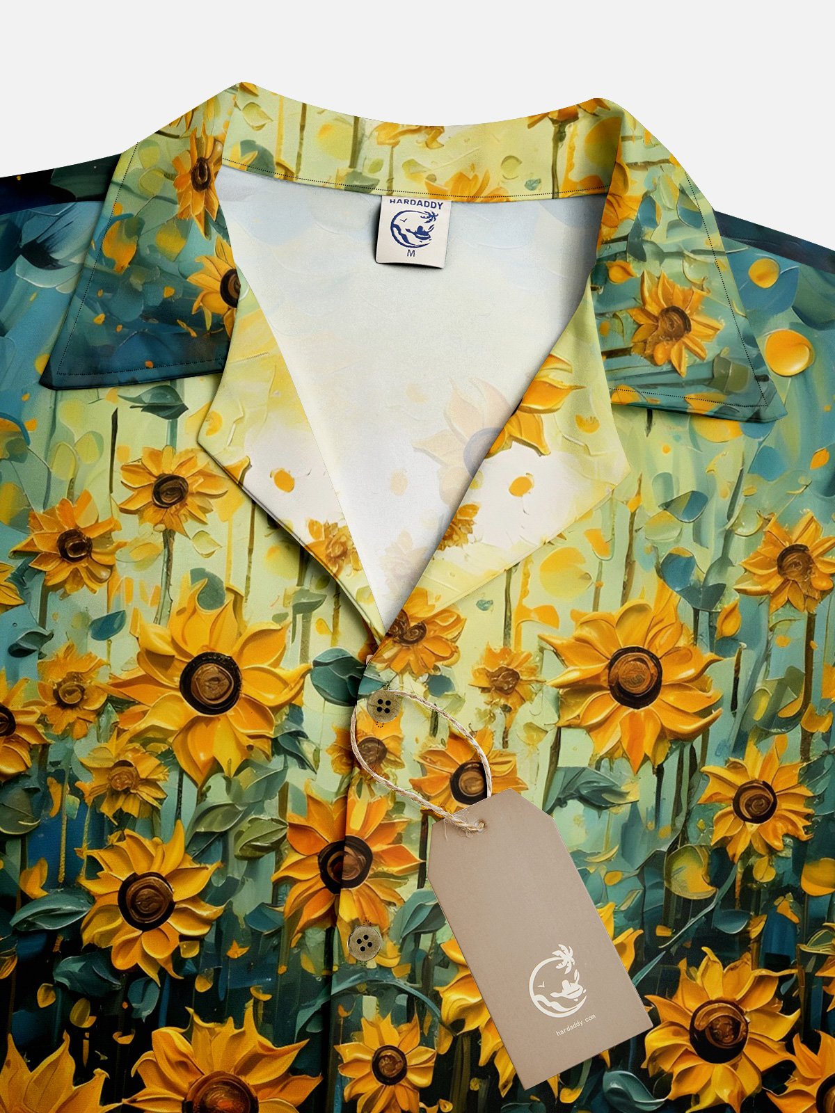 Moisture-wicking Art Sunflower Oil Painting Hawaiian Shirt