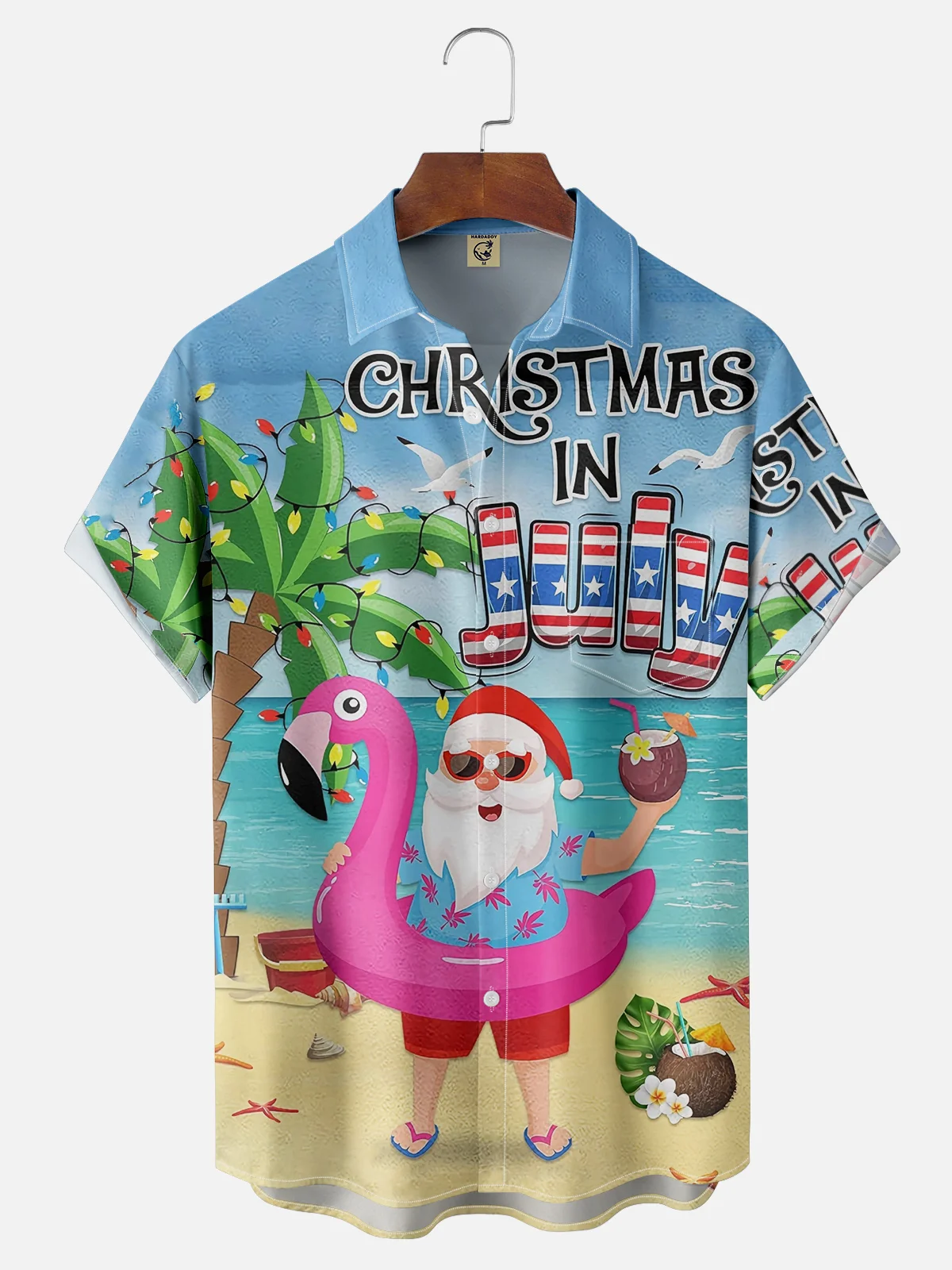 Moisture Wicking Christmas in July Hawaiian Shirt