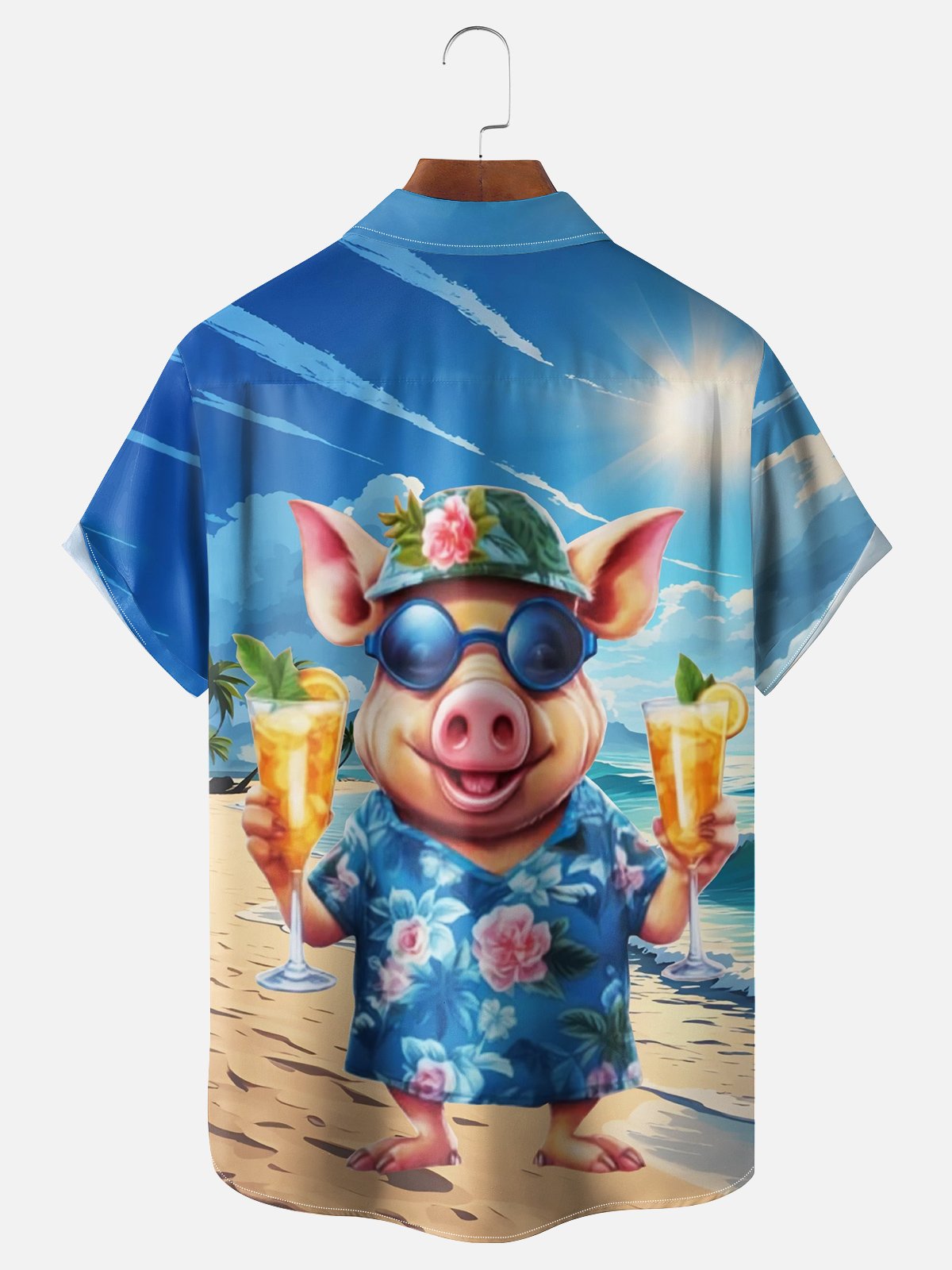 Moisture Wicking Pig Vacation Hawaiian Shirt