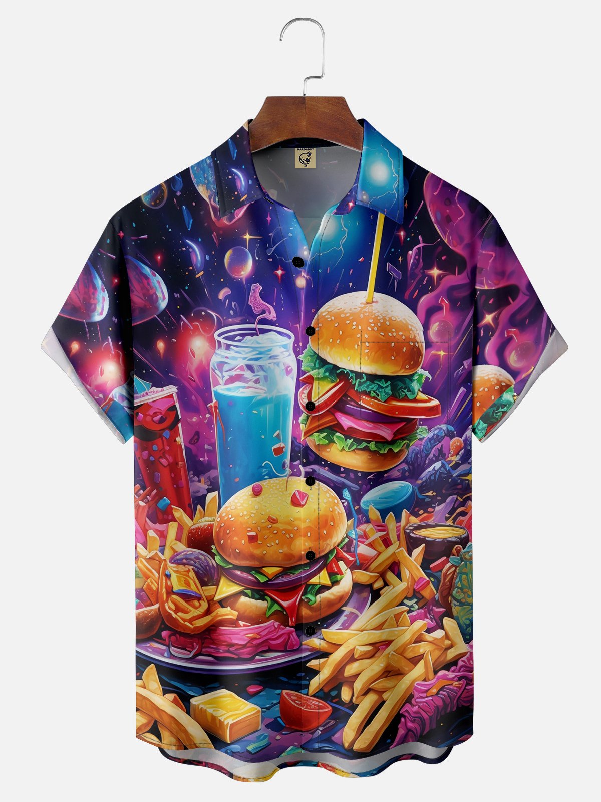 moisture Wicking Food Burger Hawaiian Shirt