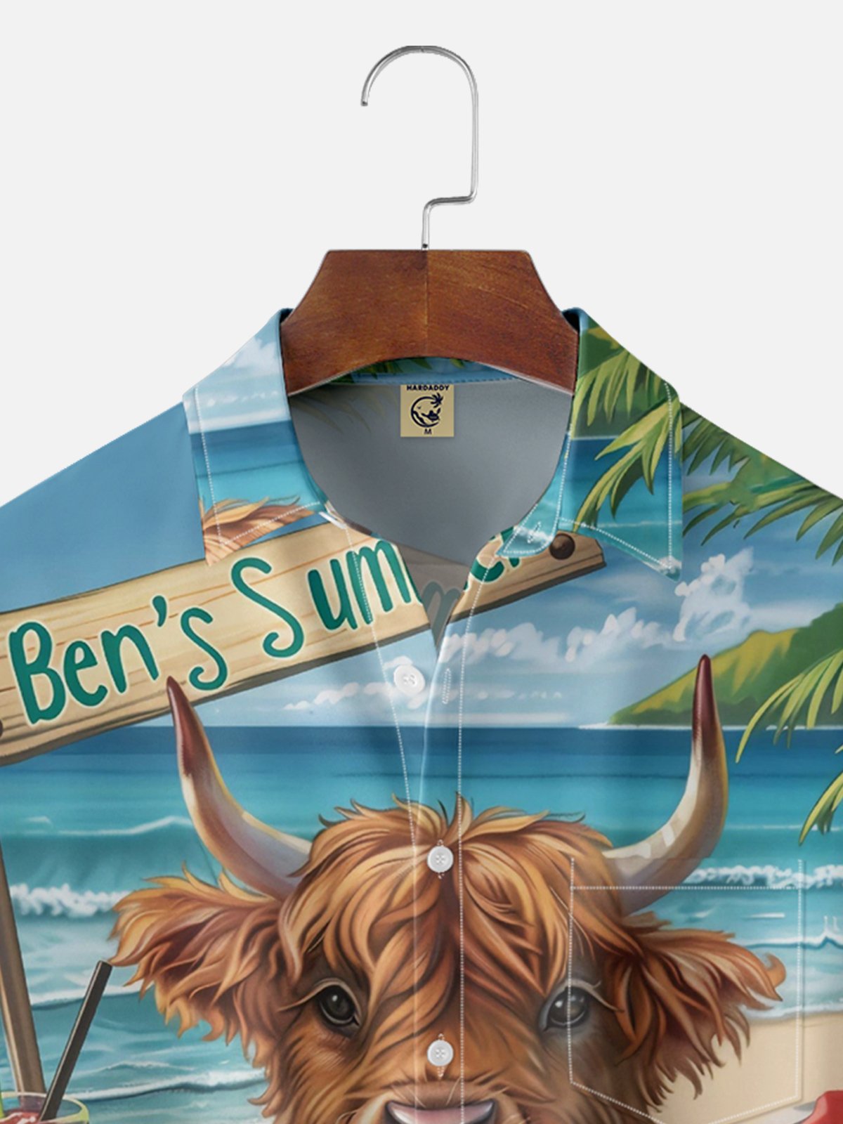 Moisture Wicking Cow Hawaiian Shirt