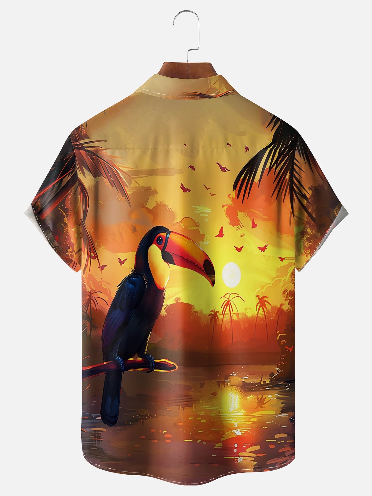 Moisture Wicking Toucan Hawaiian Shirt