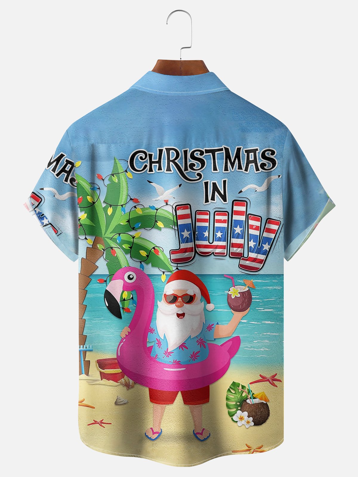 Moisture Wicking Christmas in July Hawaiian Shirt