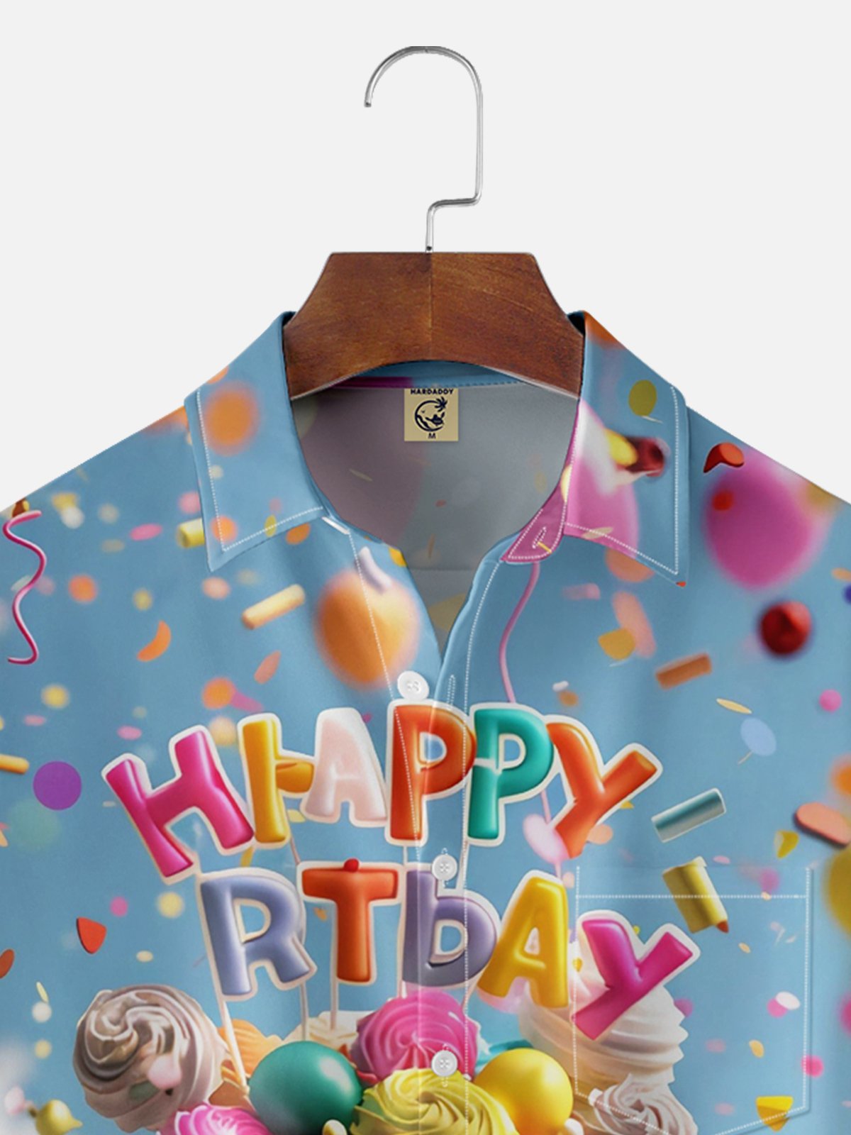 Moisture Wicking Happy Birthday Hawaiian Shirt