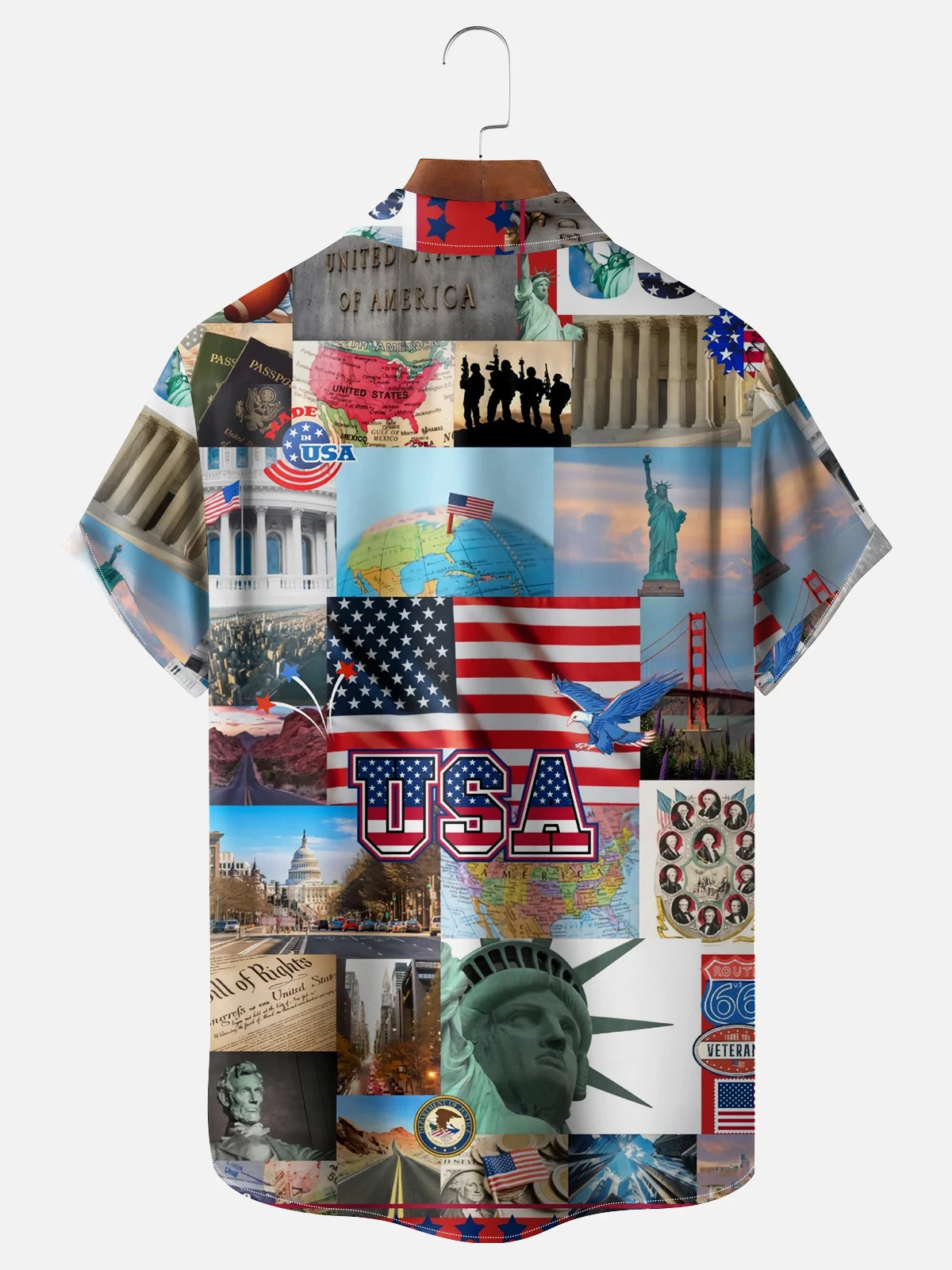 Moisture Wicking American Culture Hawaiian Shirt