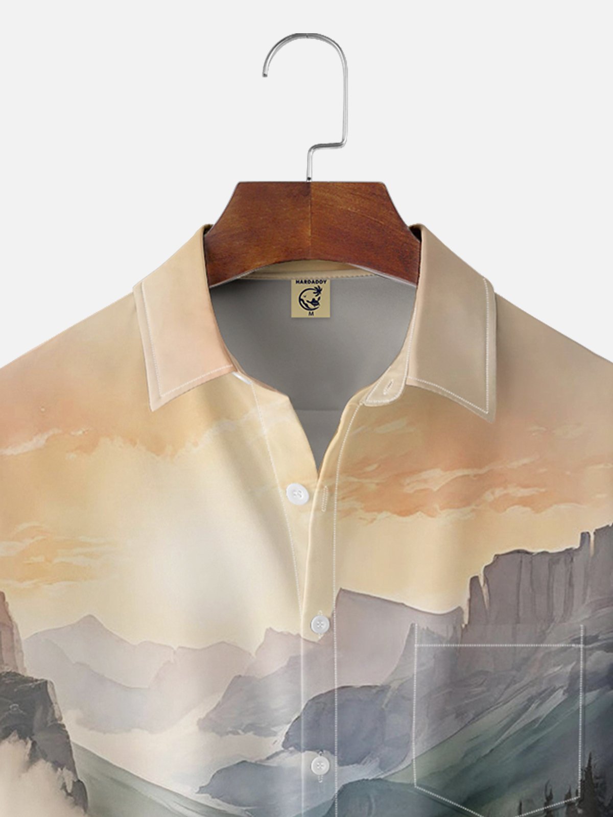 Moisture-wicking Canadian Landscape Chest Pocket Hawaiian Shirt