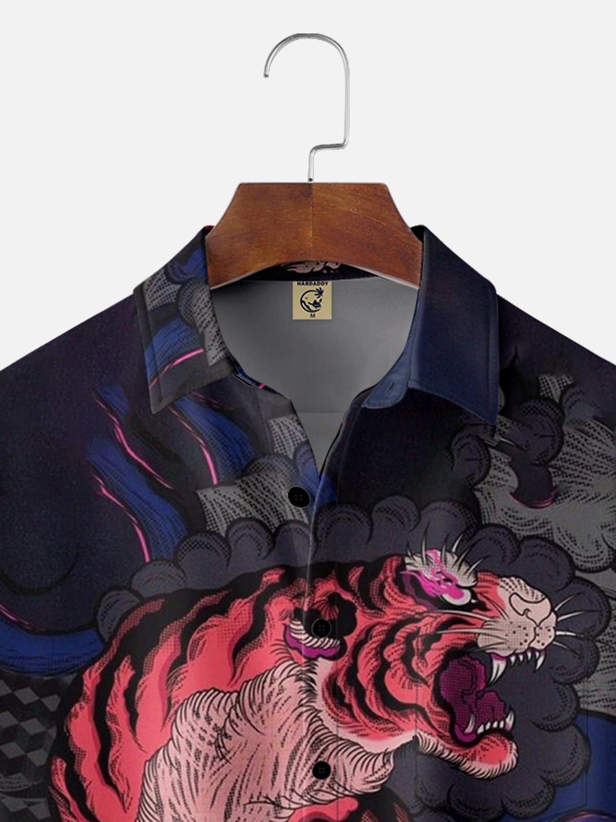 Moisture-wicking Tiger Mountain Art Chest Pocket Hawaiian Shirt