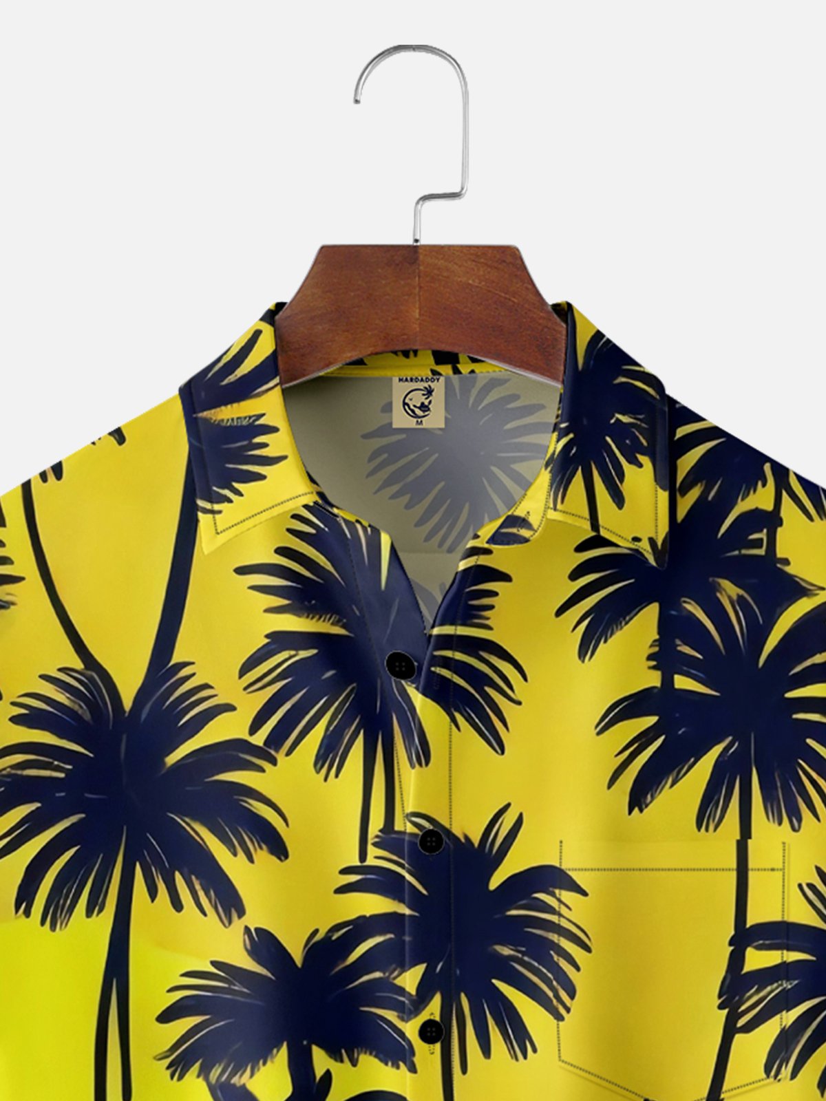 Moisture-wicking Coconut Tree Chest Pocket Hawaiian Shirt