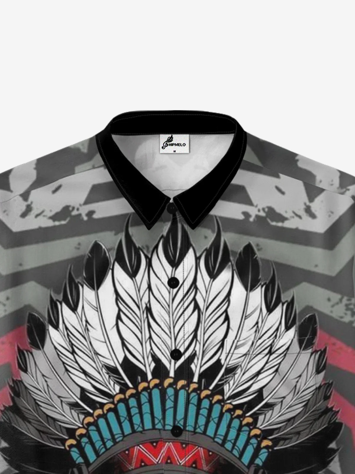 Moisture-wicking Skeleton Indian Warrior Hawaiian Shirt