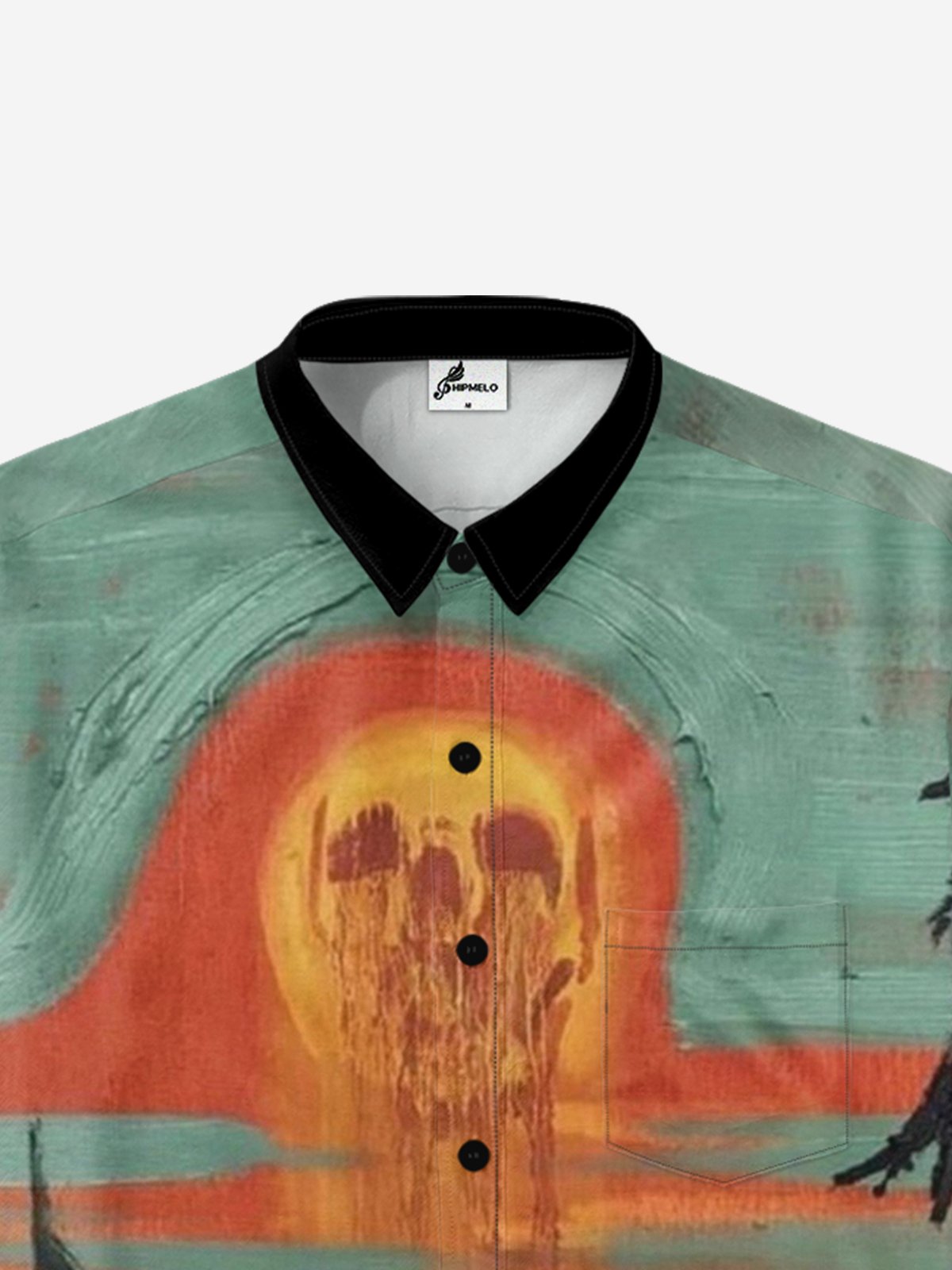 Moisture-wicking Skull Sun Hawaiian Shirt