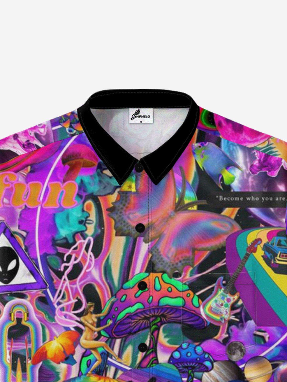 Moisture-wicking Acid Digital Art Hawaiian Shirt