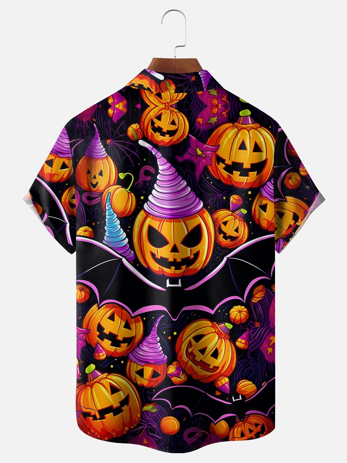 Moisture-wicking Breathable Halloween Chest Pocket Hawaiian Shirt