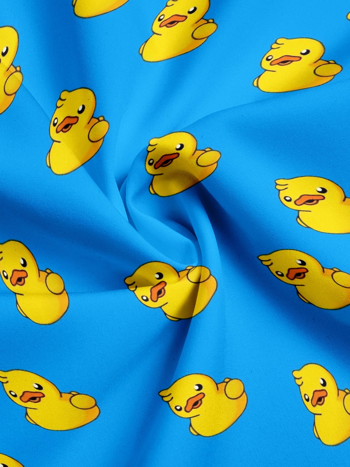 Moisture-wicking Yellow Duck Print Aloha Shirt