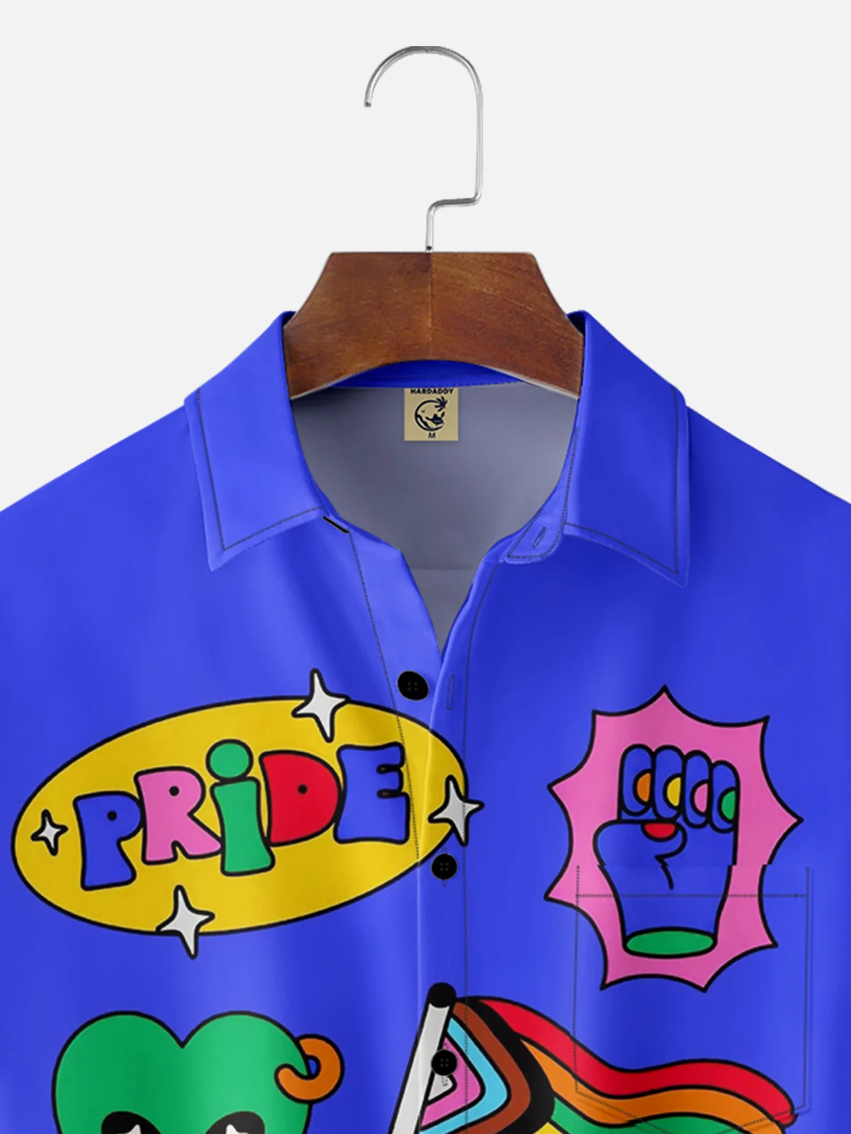 Breathable LGBT Pride Chest Pocket Casual Shirt
